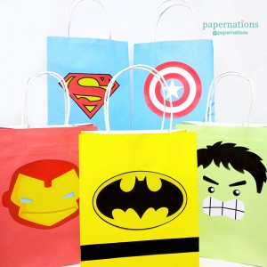 Superheroes Paper Bags
